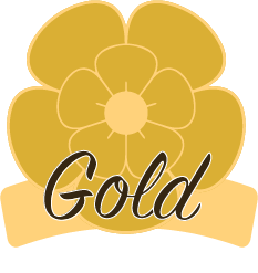gold rosette